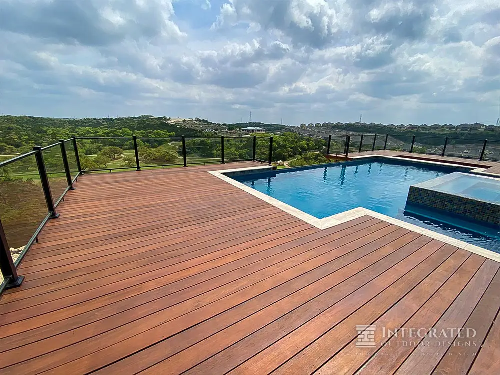 Custom deck build by Integrated Outdoor Designs