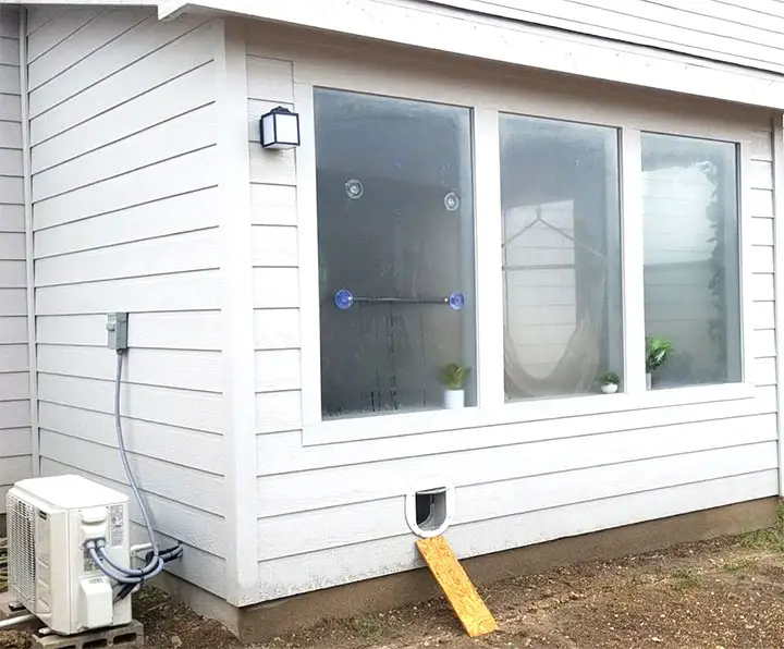 Catio completion outside
