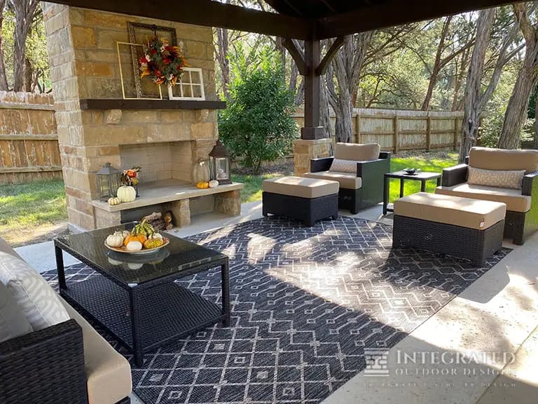 Stamped concrete patio